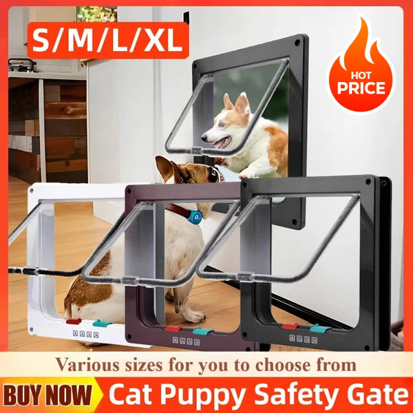 Pet Flap Door with 4-Way Security Lock