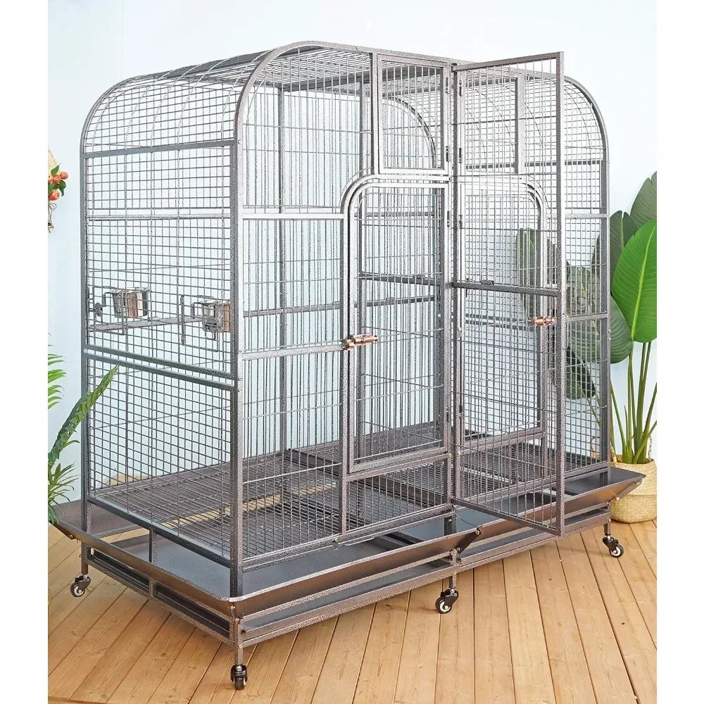 Double Bird Cage with Center Divider