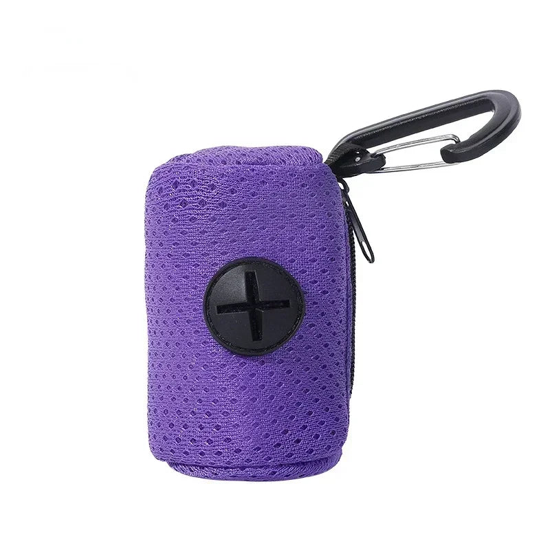 Hanging Dog Poop Bag Dispenser, Portable Waste Bag Holder for Dog Walks