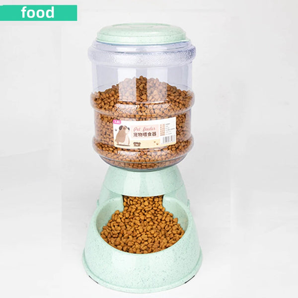 Large-Capacity Pet Feeder Bowl with Automatic Water Dispenser