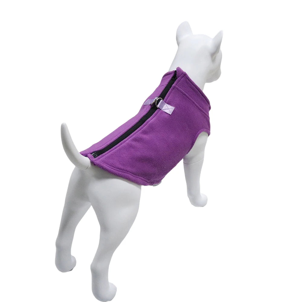 Winter Fleece Dog Jacket, Warm Coat for Small & Medium Dogs, Puppies, and Cats