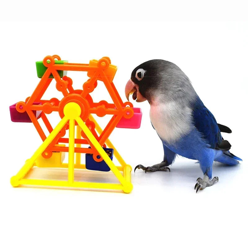 Colorful Rotating Windmill Bird Foraging & Training Toy