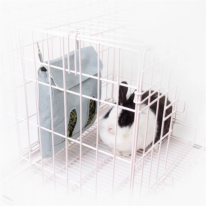 Hanging Hay Bag Feeder for Rabbits, Guinea Pigs & Small Pets
