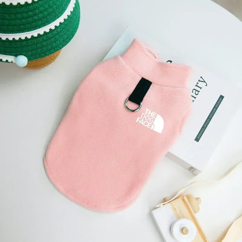 Autumn Winter Fleece Dog Coat, Warm Sweater Vest for Small Dogs & Puppies