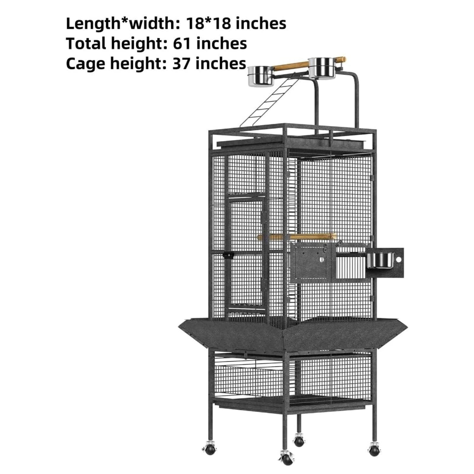 61-Inch Large Bird Cage with Top Play Area