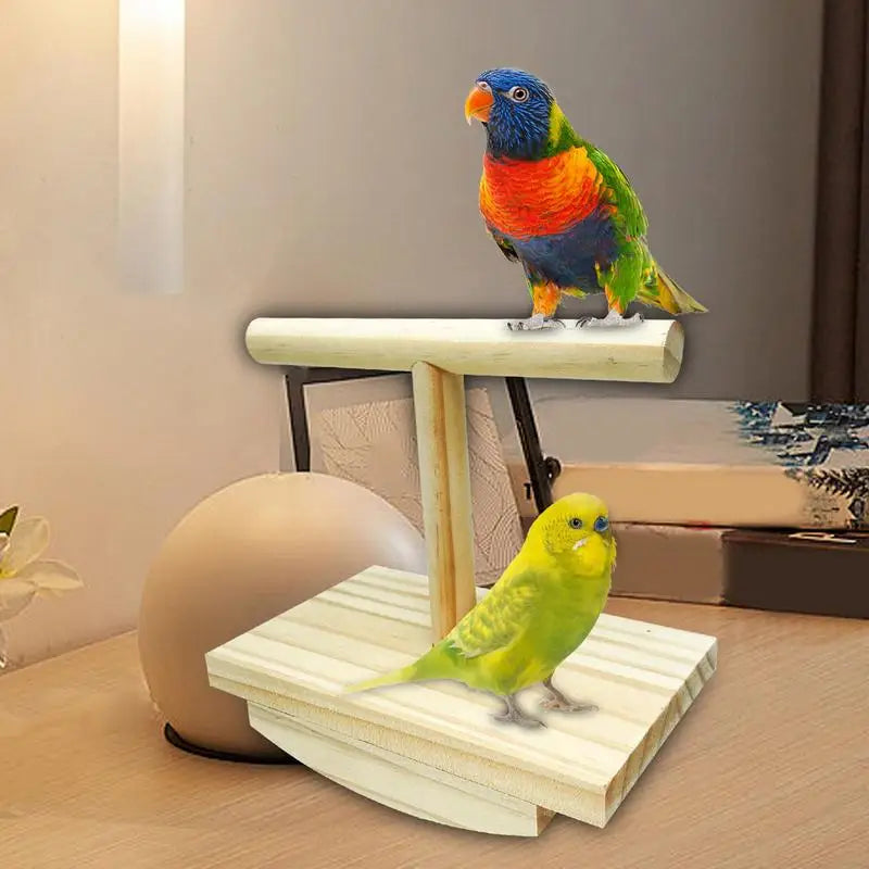 Wooden Parakeet Perch Toy
