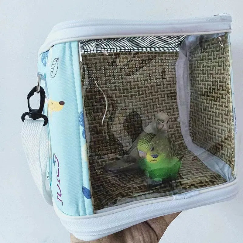 Portable Breathable Pet Travel Bag – Detachable Cage for Birds, Parrots, Hamsters, Guinea Pigs