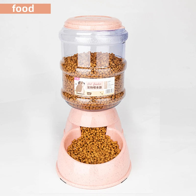 Large-Capacity Pet Feeder Bowl with Automatic Water Dispenser