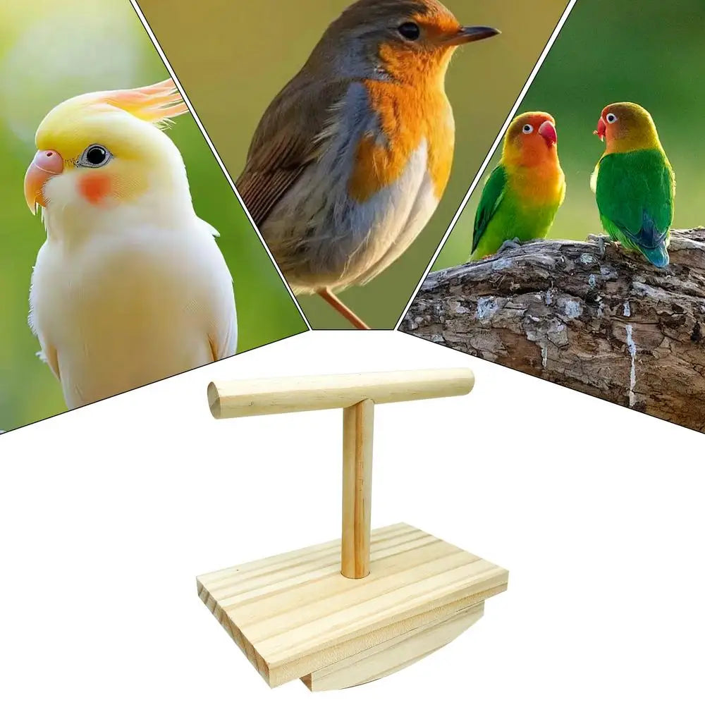 Wooden Parakeet Perch Toy