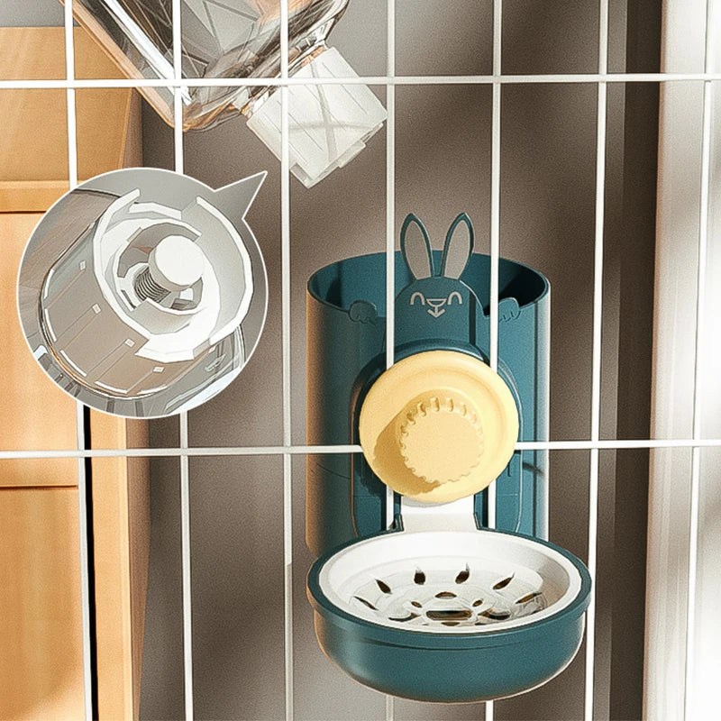 Automatic Hanging Pet Feeder with Water Bottle & Food Dispenser