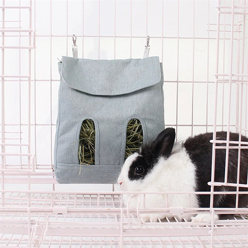 Hanging Hay Bag Feeder for Rabbits, Guinea Pigs & Small Pets