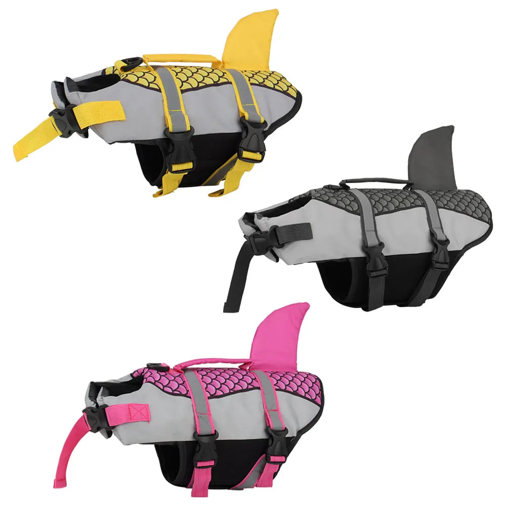 Shark Dog Life Jacket, Pet Swim Vest Harness Summer Swimwear