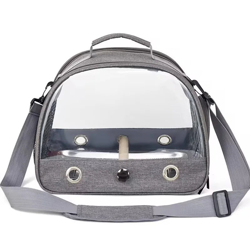 Portable Bird Travel Carrier with Stainless Steel Tray