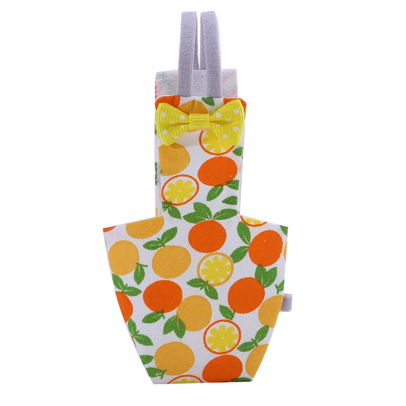 Colorful Parrot Diaper with Bowtie — Washable Flight Suit for Small to Large Pet Birds