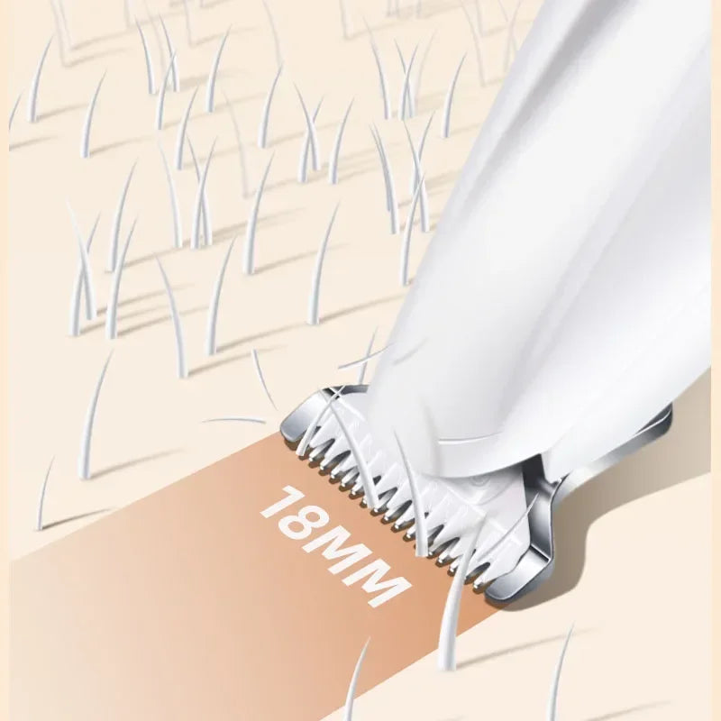 LED Dog Paw Trimmer — Waterproof Pet Hair Clipper with 18mm Blade & LED Display