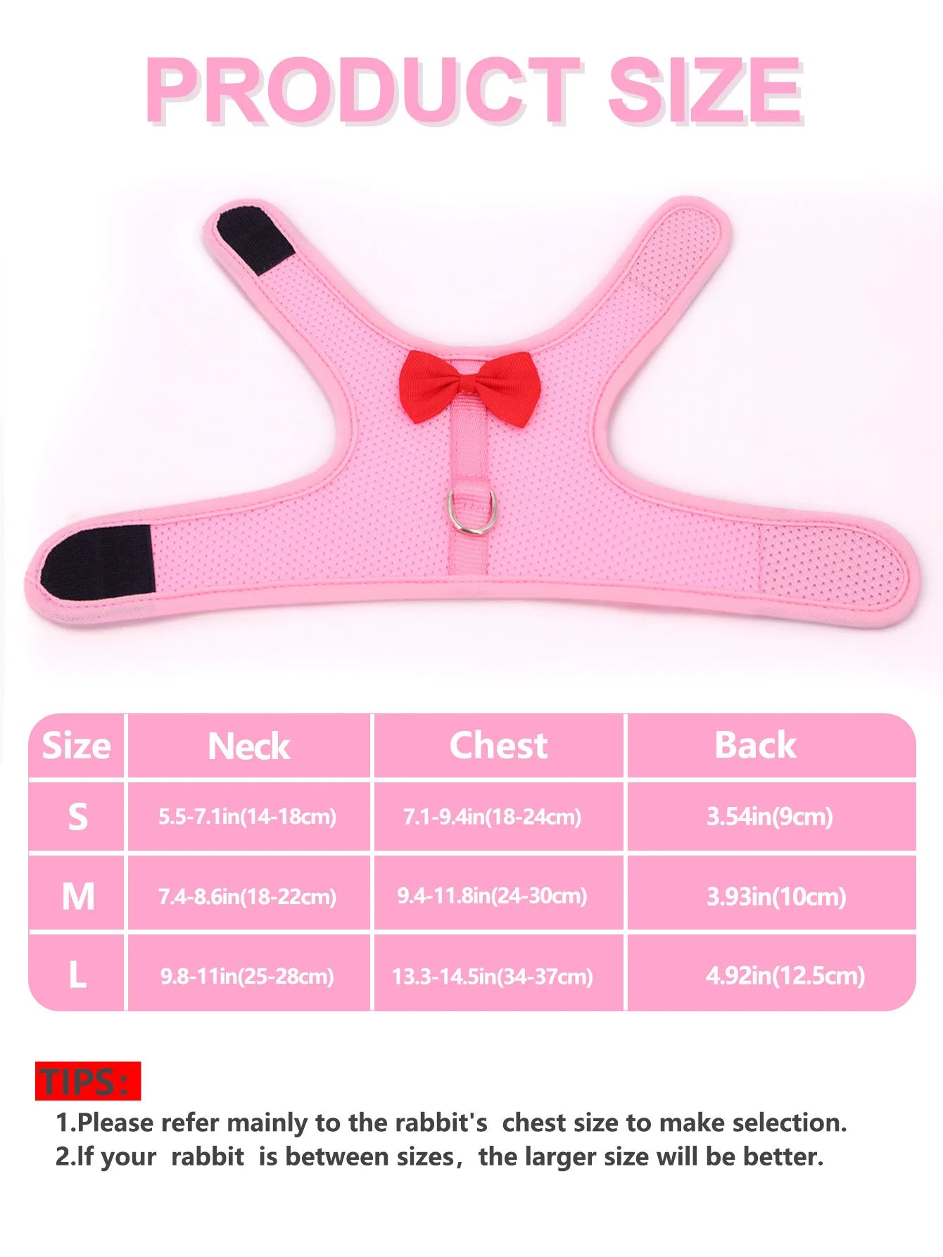 Soft Mesh Comfort Harness Vest for Rabbits & Small Pets