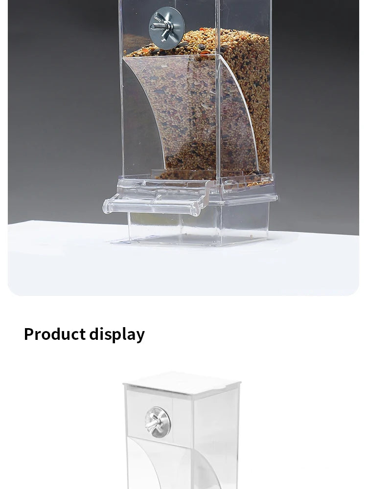 Spill-Proof Automatic Bird Feeder — Splash-Proof Outdoor Feeder for Parrots & Birds