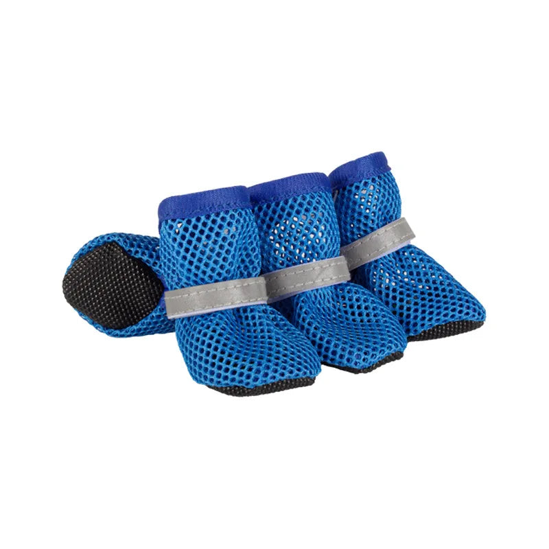 4pcs Non-Slip Breathable Dog Shoes for Small & Medium Pets