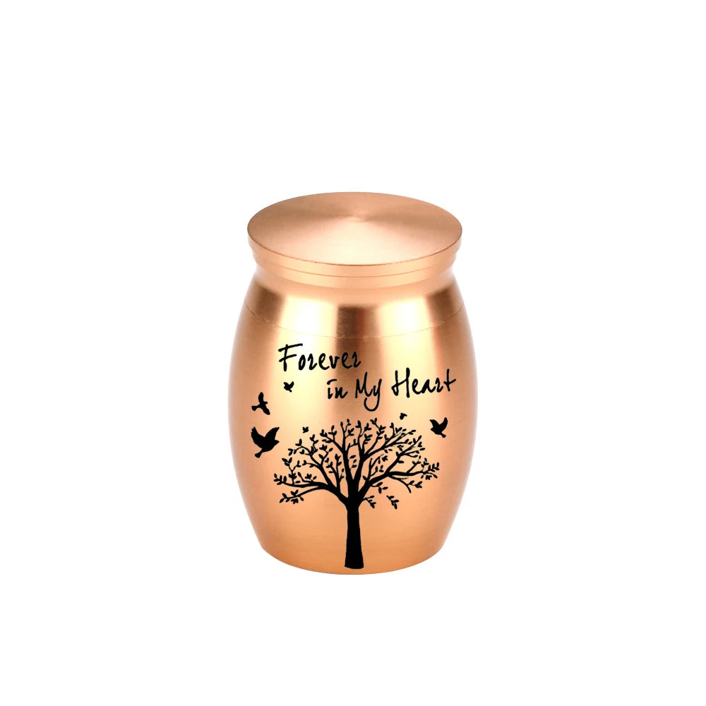 Tree of Life Keepsake Urn – Aluminum Memorial Ashes Holder