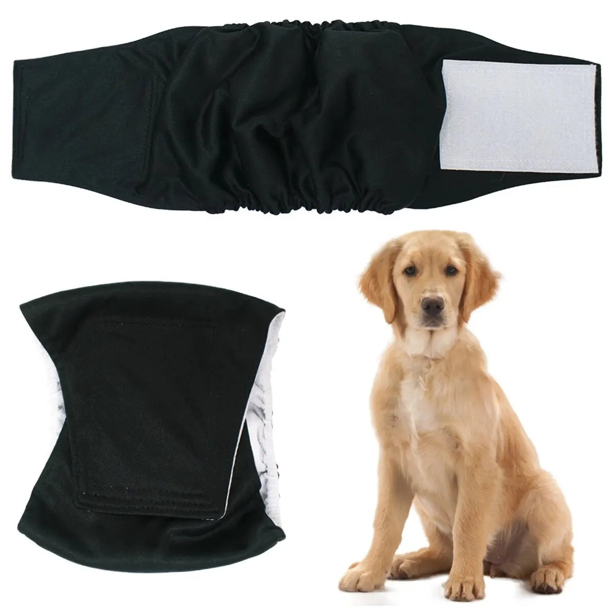 Washable Belly Band for Male Dogs – High-Absorbency, Reusable Dog Diaper Wrap