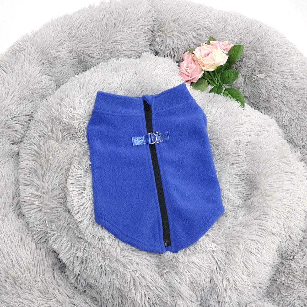 Winter Fleece Dog Jacket, Warm Coat for Small & Medium Dogs, Puppies, and Cats