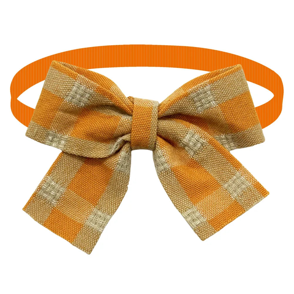50/100pcs Adjustable Plaid Bow Ties for Small Dogs & Cats