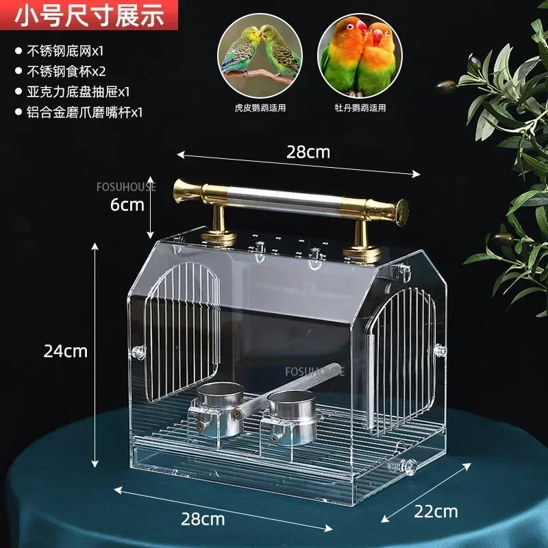 Modern Transparent Acrylic Bird Cage