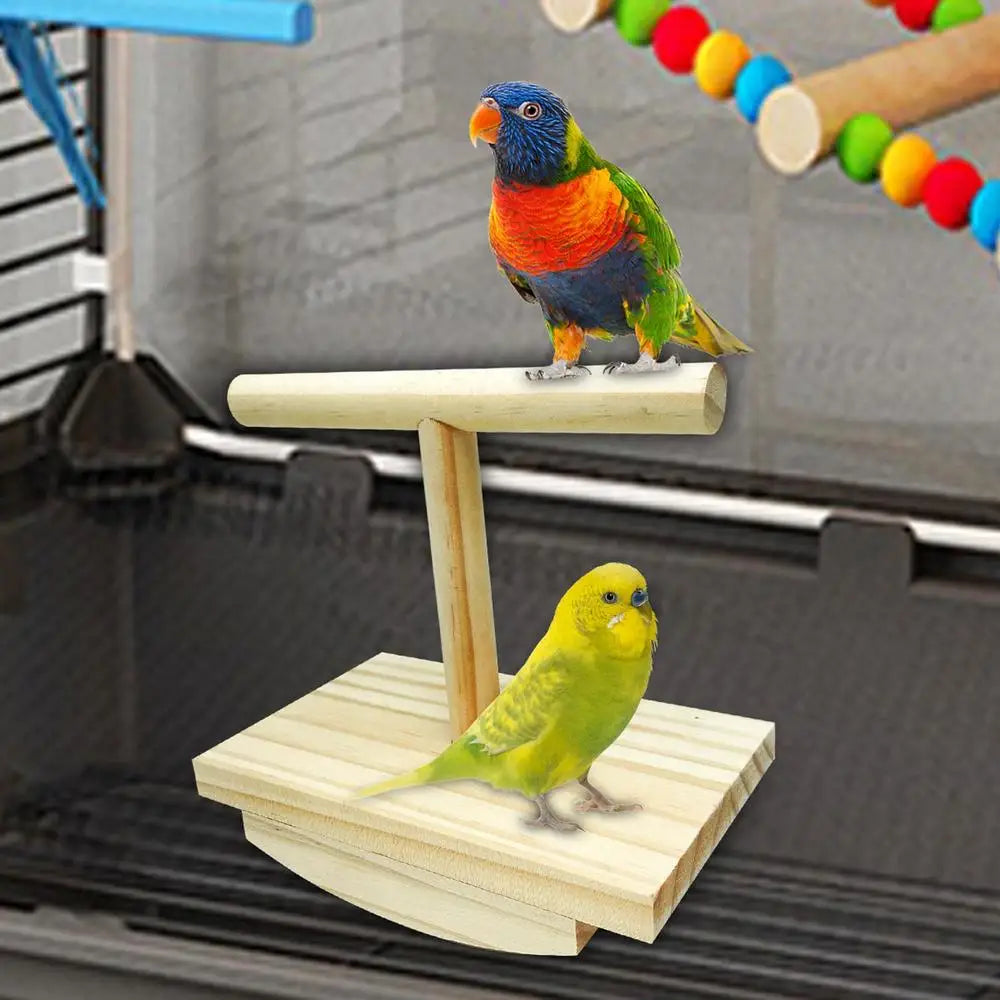 Wooden Parakeet Perch Toy