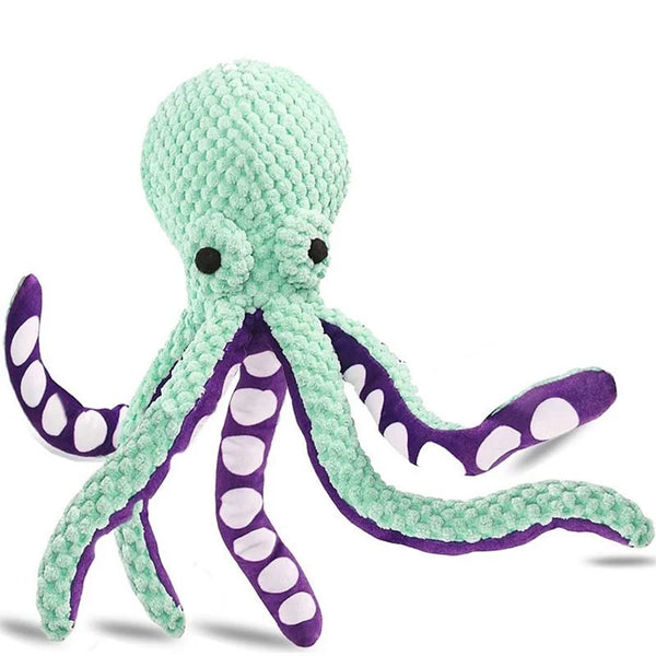 Interactive Plush Octopus Dog Toy
