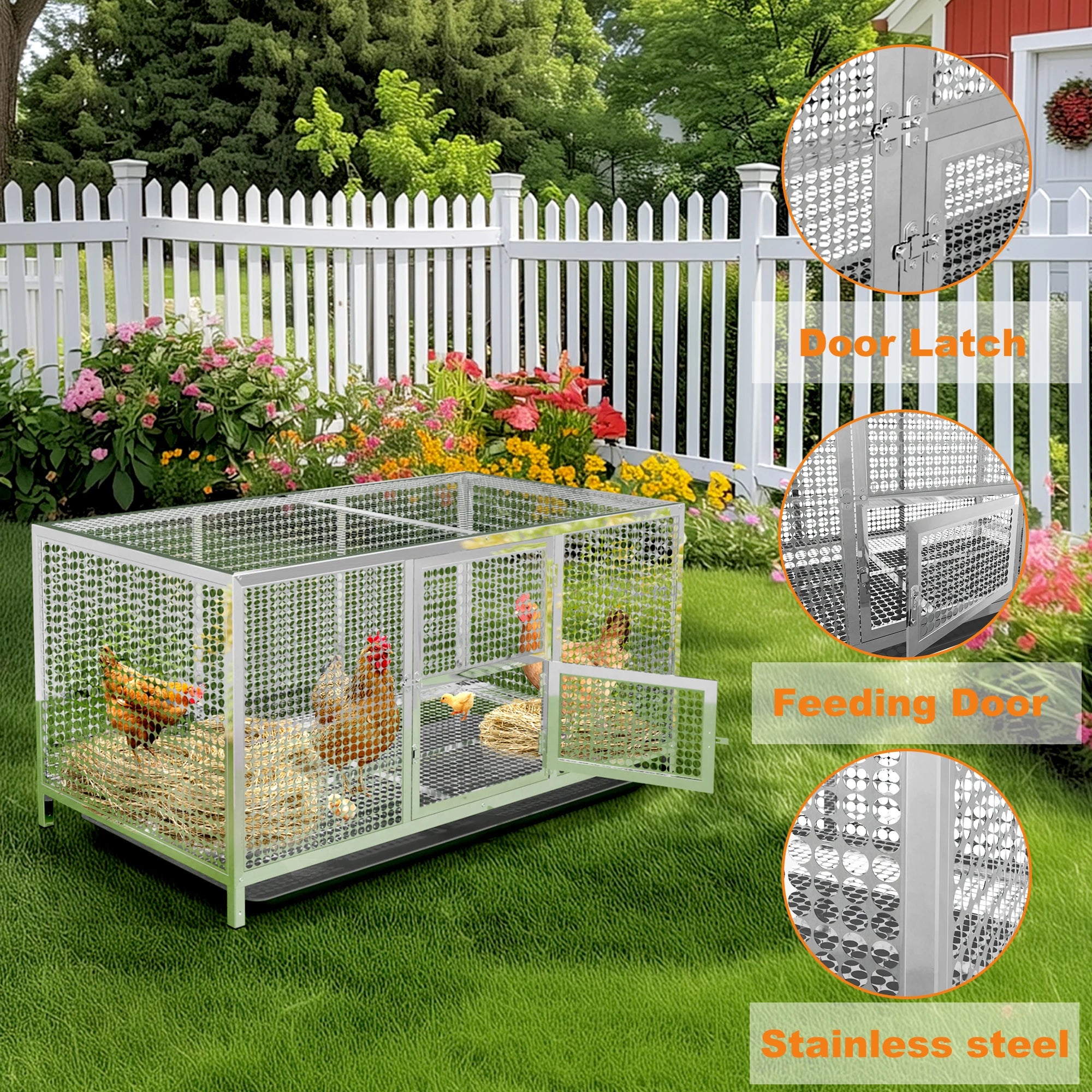 Heavy-Duty Stainless Steel Chicken Coop