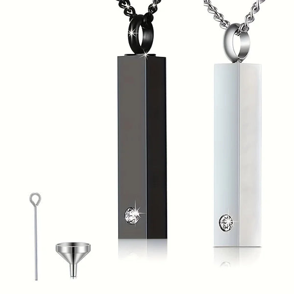 Stainless Steel Memorial Urn Necklace for Ashes