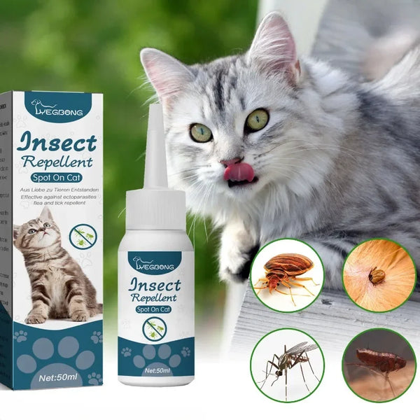 Anti-Flea & Tick Solution for Cats & Dogs – Skin Cleaning & Deworming