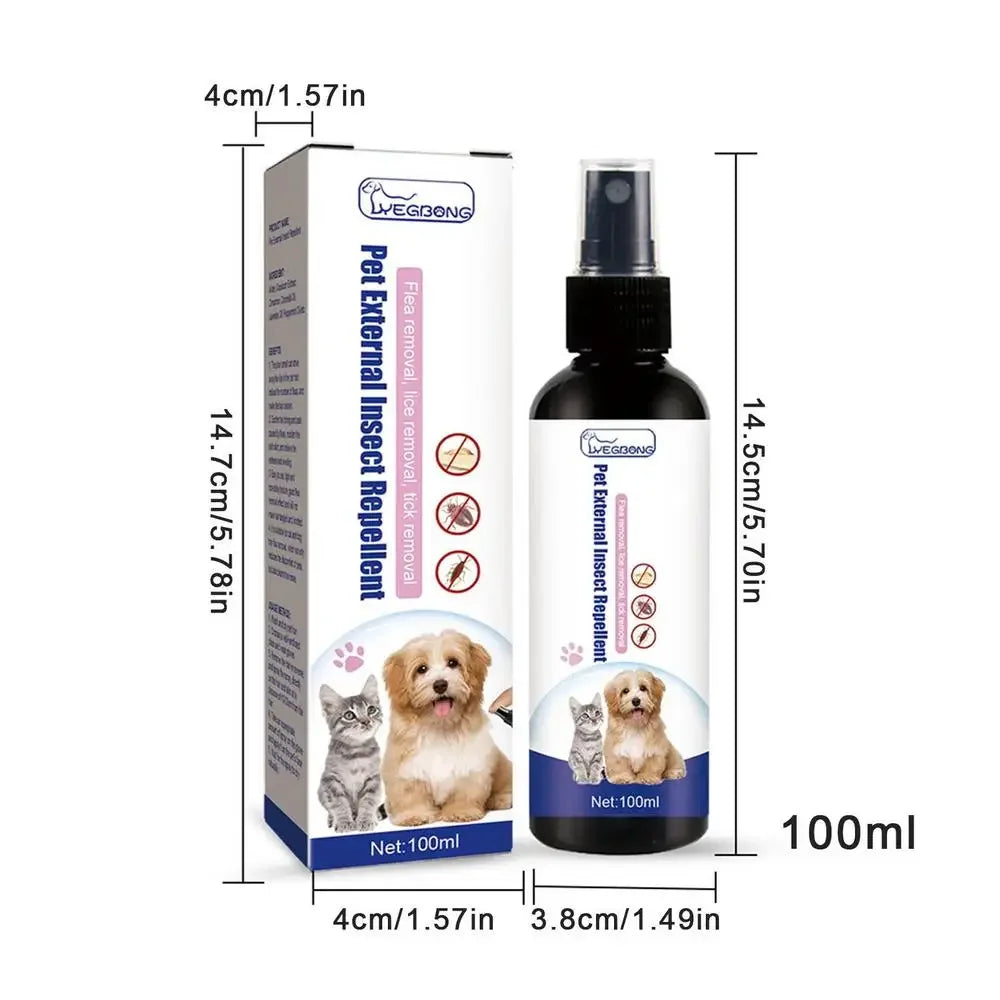 Pet Flea & Tick Drops, Safe Insecticide for Cats, Dogs & Home Use
