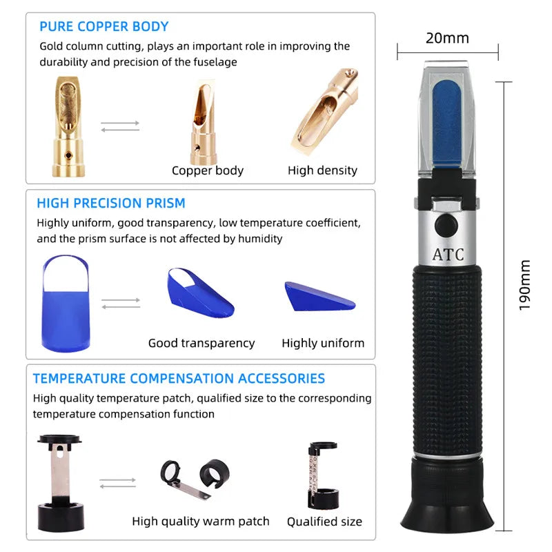 Yieryi Pet Urine Refractometer, Veterinary Specific Gravity & Protein Meter for Cats and Dogs