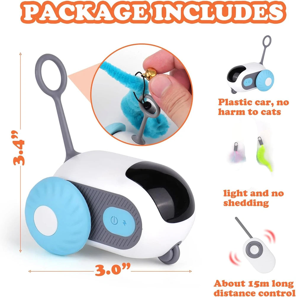 Smart Remote-Controlled Pet Toy Car – 2 Modes Automatic Interactive Toy for Cats & Dogs