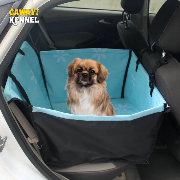 CAWAYI KENNEL Pet Car Seat Cover & Carrier Hammock for Dogs and Cats, Rear Seat Protector Mat