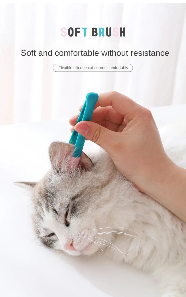 Pet Tear Stain Remover Comb, Grooming Brush for Small Dogs & Cats