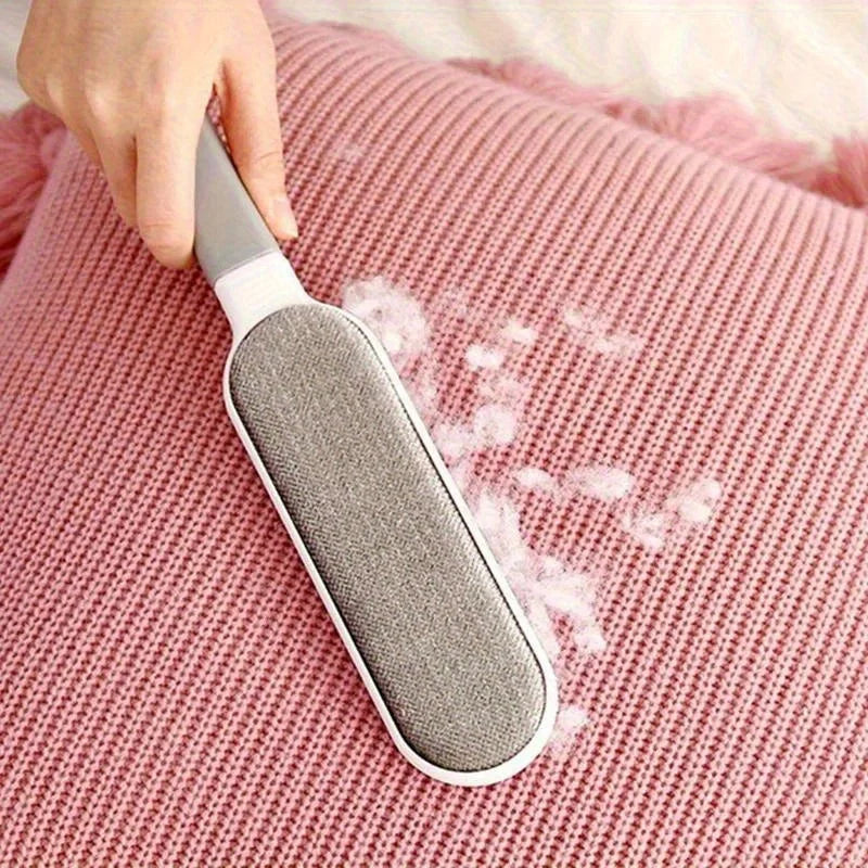Double-Sided Pet Hair Remover Brush, Manual Lint Cleaner for Furniture & Clothing