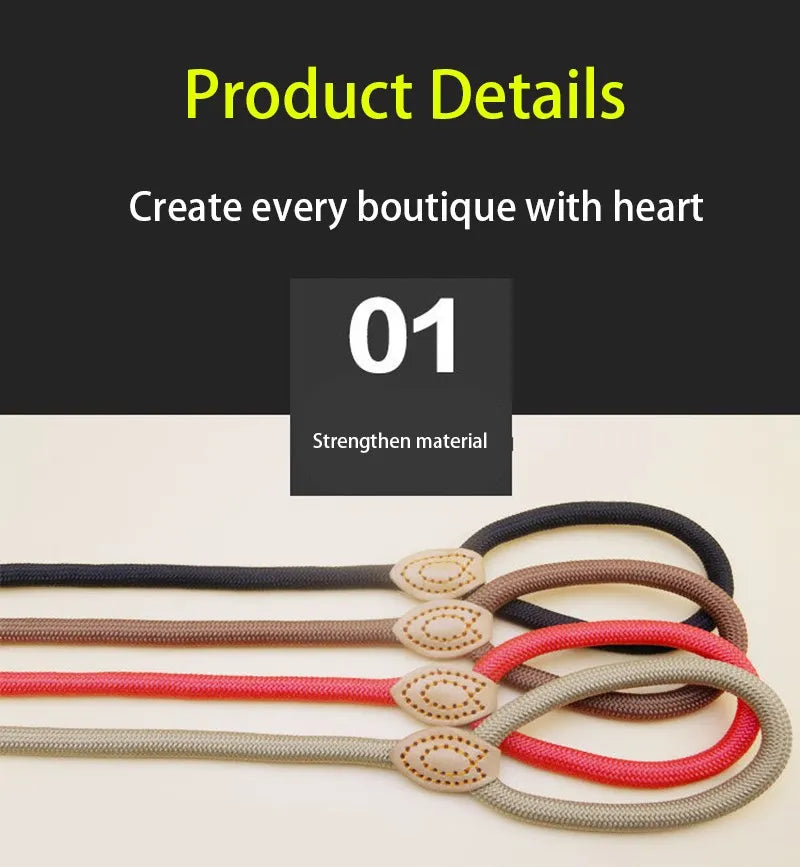 Heavy-Duty Slip Rope Dog Leash – for Medium & Large Dogs