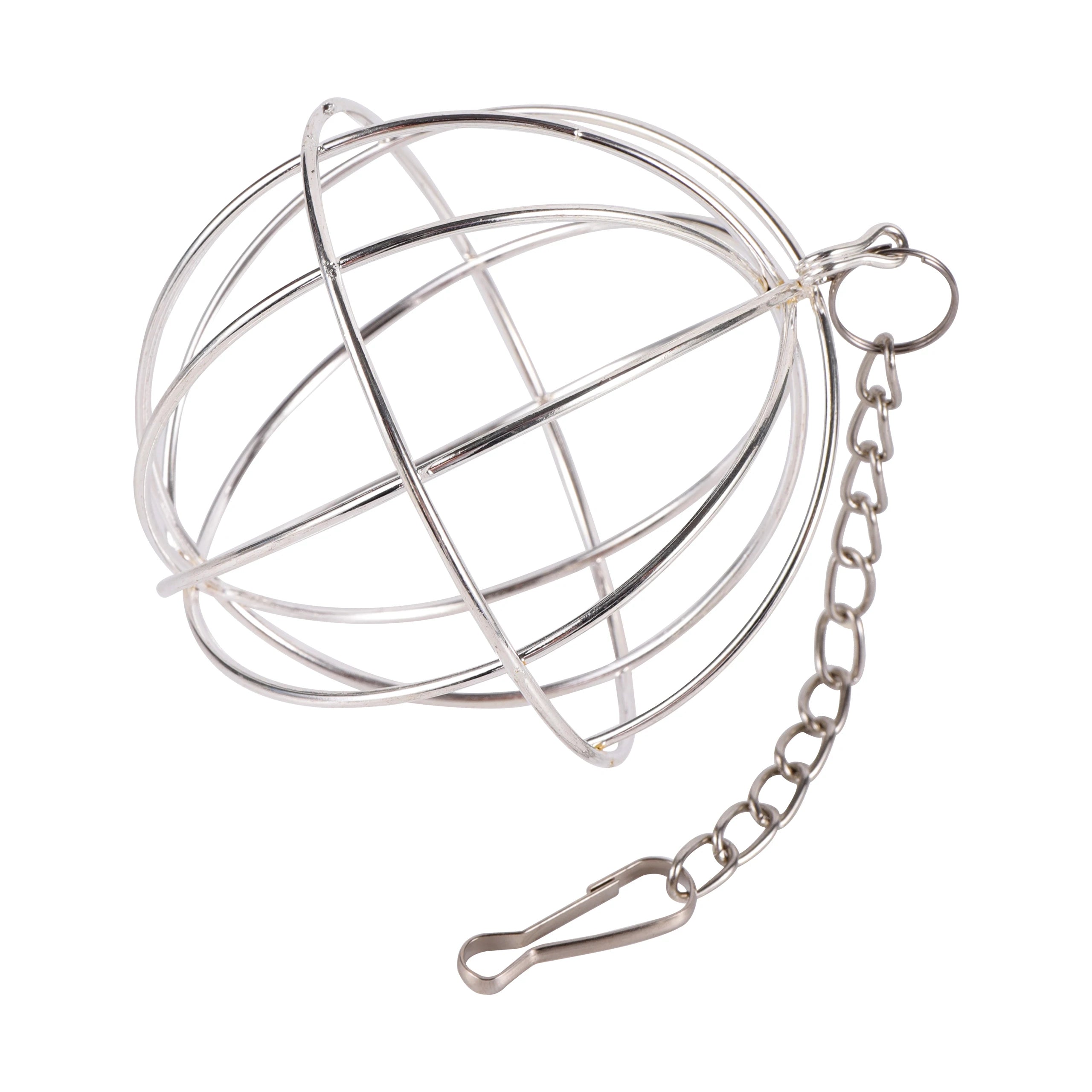 Hanging Parrot Foraging Ball – Stainless Steel