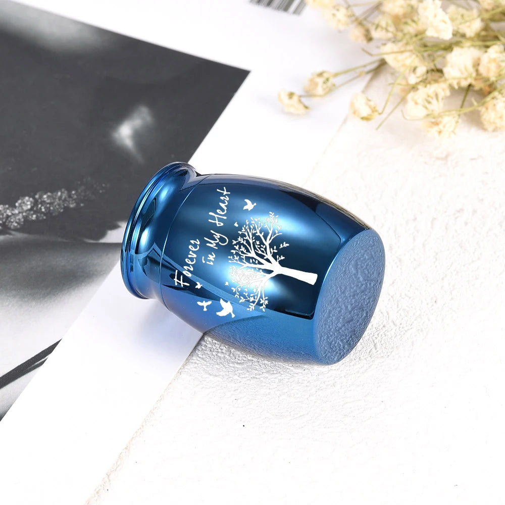 Tree of Life Keepsake Urn – Aluminum Memorial Ashes Holder