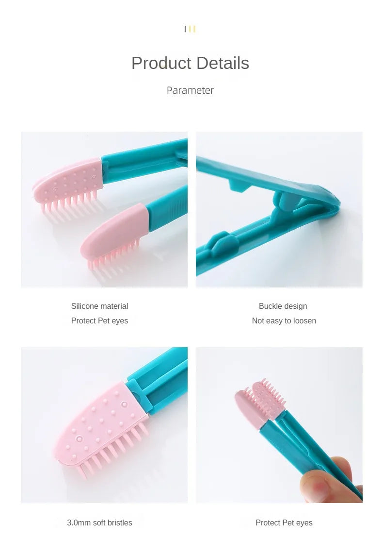 Pet Tear Stain Remover Comb, Grooming Brush for Small Dogs & Cats