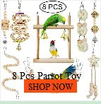 Parrot Chew Toy with Wooden Blocks for Large Birds