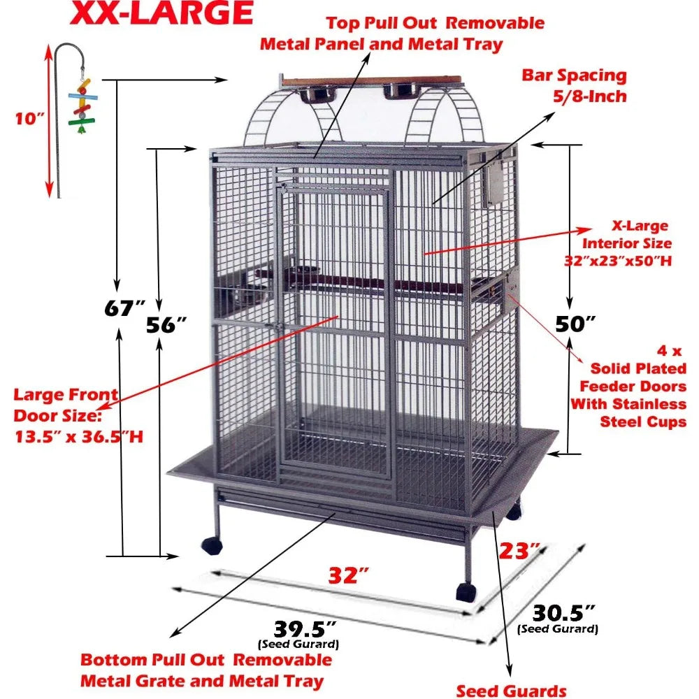 X-Large Bird Cage – with Playtop