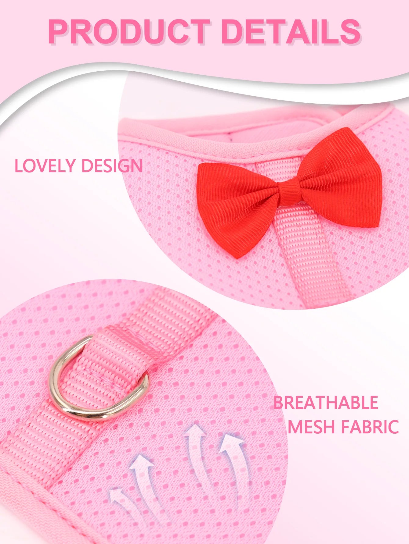 Soft Mesh Comfort Harness Vest for Rabbits & Small Pets