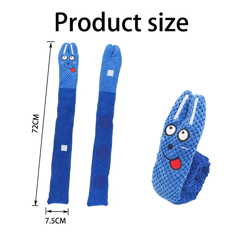 Interactive Dog Puzzle Feeder Toy, Indestructible Plush Squeaky Snail for Puppies and Dogs