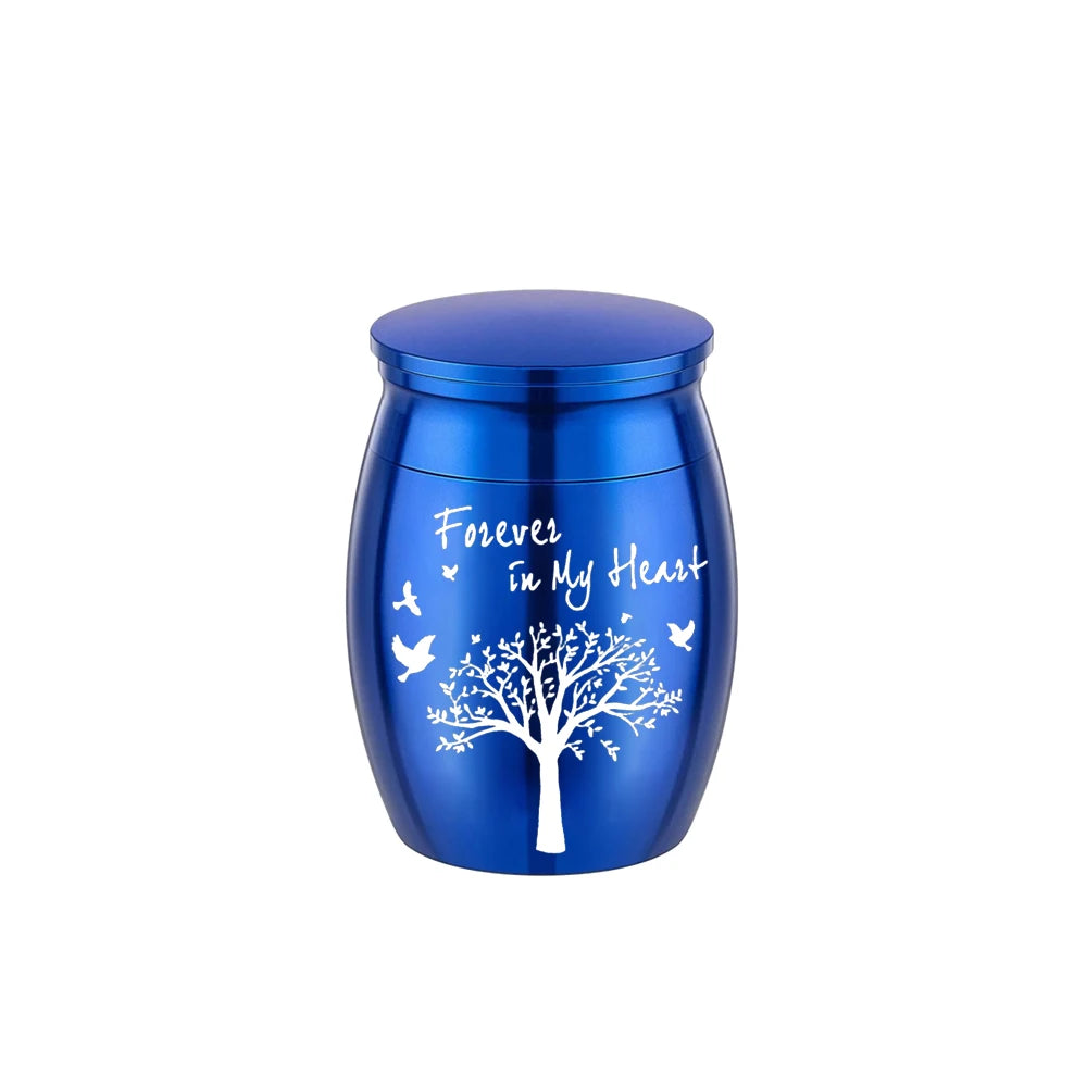 Tree of Life Keepsake Urn – Aluminum Memorial Ashes Holder