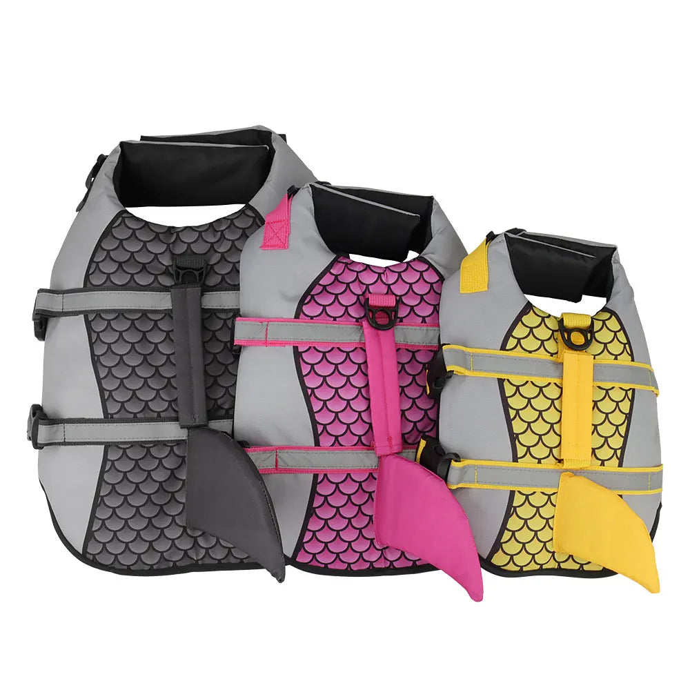 Shark Dog Life Jacket, Pet Swim Vest Harness Summer Swimwear