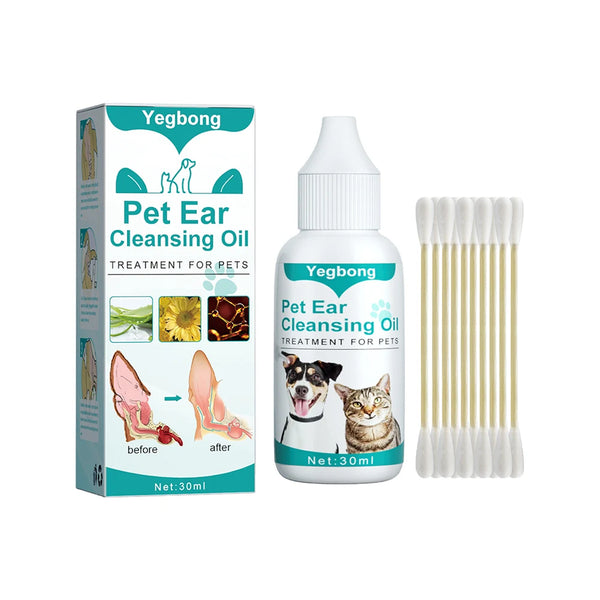 Pet Ear Cleaning Oil – Mite & Tick Remover