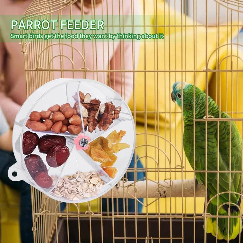 Acrylic Rotating Parrot Treat Dispenser